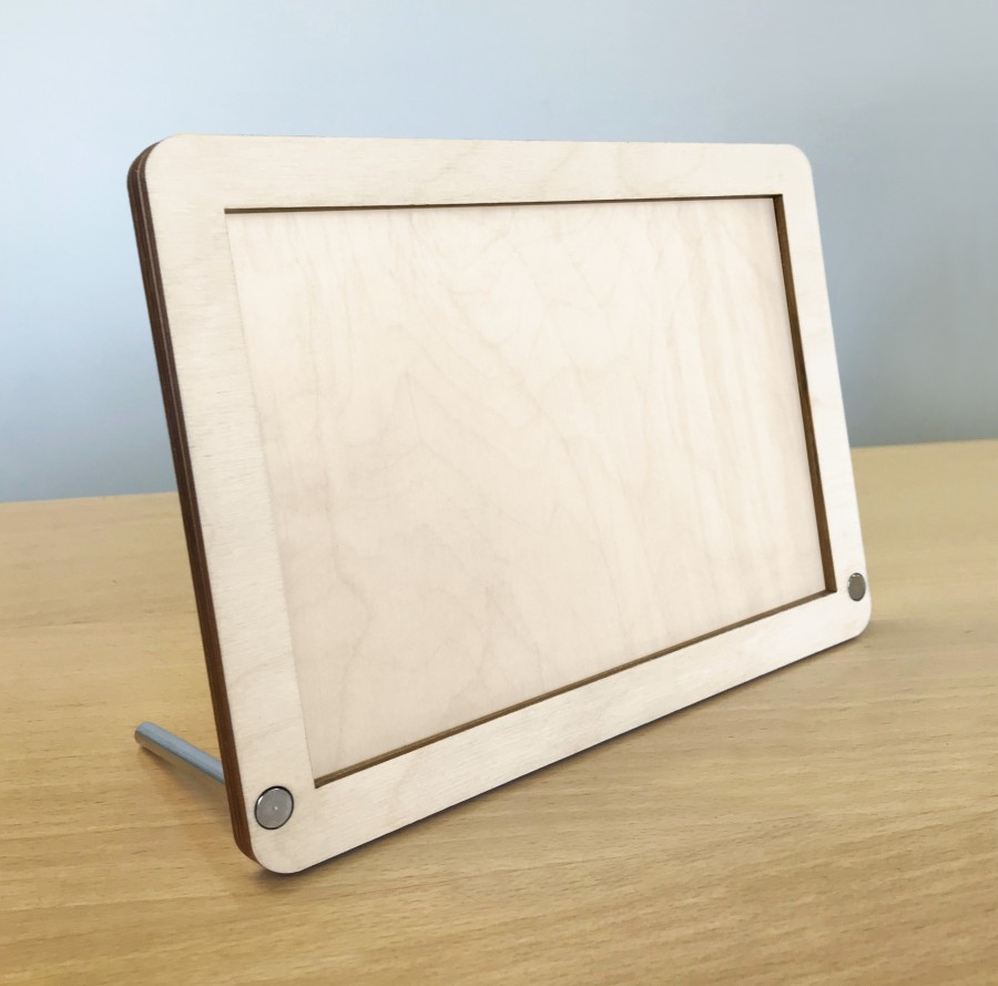 Wooden Angled Sign Holder