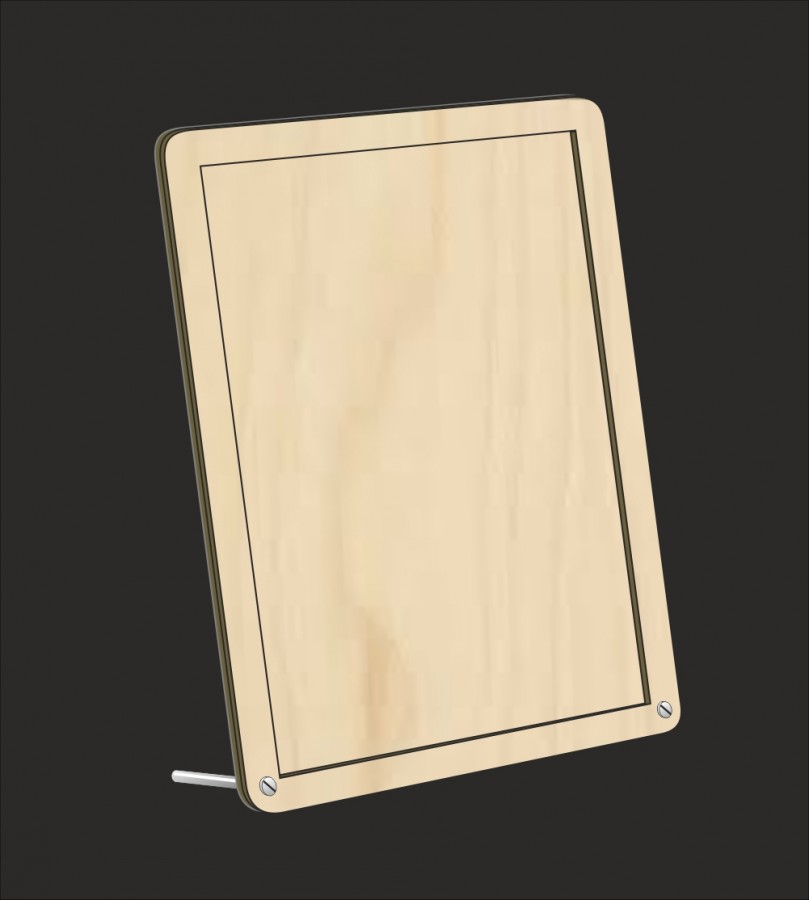 Wooden Angled Sign Holder